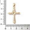 Brass Micro Pave Clear Cubic Zirconia Pendants KK-A212-09A-G-3
