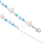 Synthetic Turquoise & Glass Seed Beaded Pendant Decorations HJEW-JM03182-03-4