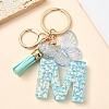 Resin & Acrylic & Faux Suede Tassel Keychain KEYC-YW00117-13-1