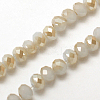 Electroplate Glass Faceted Rondelle Beads Strands EGLA-D020-3x2mm-64-1