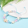 Synthetical Turquoise & Glass Beads Bracelets BJEW-FS00021-10