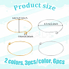 6Pcs 2 Colors 304 Stainless Steel Bangles for Women BJEW-UN0001-59-3