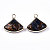 Fan Assembled Synthetic Bronzite and Regalite/Imperial Jasper Pendants G-N330-023-D01-2