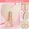 Heart Shape Wooden Guest Book Ornaments DJEW-WH0034-80-4
