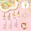 30Pcs 6 Styles Angel Acrylic & Glass Pendant Decorations HJEW-FS00074-3