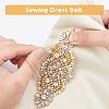 2Pcs Alloy with Rhinestone Sewing Decorate DIY-FH0006-82G-3