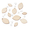 DIY Unfinished Wooden Pendant Earring Making Kits DIY-YS0001-16-3