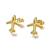 Ion Plating(IP) 304 Stainless Steel Airplane Stud Earrings for Women EJEW-U027-02G-2