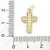 Brass Micro Pave Clear Cubic Zirconia Pendants KK-G522-51G-03-3