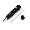 Heart Resin & Polymer Clay Pave Rhinestone Ball-Point Pen AJEW-T013-03F-3