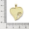 Brass Micro Pave Clear Cubic Zirconia Pendants KK-A221-03A-G-3