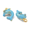 Sea Animals Alloy Enamel Pendants ENAM-B037-10G-02-2