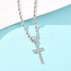 Alloy Cross Pendant Necklaces & Chain Bracelets Sets for Women SJEW-A002-01P-2