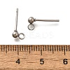 201 Stainless Steel Stud Earring Findings STAS-R156-01P-01-2