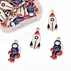 20Pcs 2 Style Zinc Alloy Enamel Pendants ENAM-LS0001-17G-3