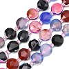 Natural Fire Crackle Agate Beads Strands G-C116-A194-01-2