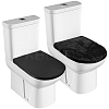 2Pcs 2 Styles Polyester/Velet Toilet Lid Dust Cover AJEW-CN0003-19-1