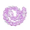 Electroplate Transparent Glass Beads Strands EGLA-N055-04A-07-2