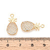 Brass Pave Clear Cubic Zirconia Pendants KK-T074-108G-3