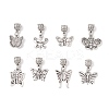 8Pcs 8 Styles Alloy Butterfly European Dangle Charms PALLOY-JF03874-1