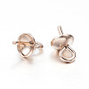 Ion Plating(IP) 304 Stainless Steel Cup Pearl Peg Bails Pin Pendants LS-X-STAS-G127-04RG-2