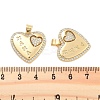 Brass Pave Clear Cubic Zirconia Pendants KK-U009-05E-G-3