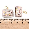 Printed Opaque Acrylic Pendants SACR-P036-01B-G-3