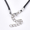 Waxed Cord Necklace Making with Iron Findings LS-X-NJEW-R229-2.0mm-02-3