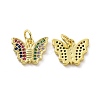 Brass Micro Pave Colorful Cubic Zirconia Charms KK-E068-VF101-1