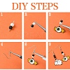 Halloween Theme DIY Alloy Enamel & Acrylic Dangle Earrings Making Kits DIY-YW0009-97-3