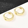 Star Brass Micro Pave Clear Cubic Zirconia Hoop Earrings EJEW-D348-21G-1