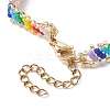 Glass Seed Braided Beaded Bracelet BJEW-MZ00058-6