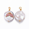 Natural Cultured Freshwater Pearl Pendants PEAR-E013-35-3