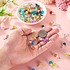90Pcs 15 Styles Alloy Glass Pendants PALLOY-TA00166-6