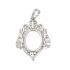 Brass Pendant Cabochon Settings KK-S521-15P-1