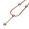 Ion Plating(IP) 304 Stainless Steel Snake Chain Necklaces NJEW-G081-13RG-1