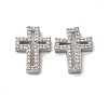 Brass Micro Pave Clear Cubic Zirconia Charms KK-Z112-33P-1