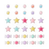 120Pcs 3 Style Transparent Acrylic Beads TACR-BT0001-03-3