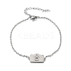 201 Stainless Steel Camera with Heart Link Bracelets BJEW-B128-04P-4