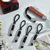Umbrella Cord Polyester & Spandex Rope Keychain Carabiner HJEW-UN00093-2