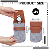 Portable PU Leather & Felt Single Watch Pouch Storage Bags ABAG-WH0248-501B-2