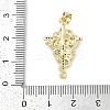 Rack Plating Brass Micro Pave Cubic Zirconia Pendants KK-H509-11G-3