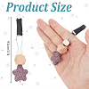 6Pcs 6 Colors Star Wood & Lava Rock Felt Car Air Vent Clips HJEW-DR00042-2