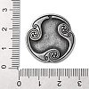 Rune Letters Alloy Pendants PALLOY-S193-01AS-04-3