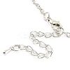 Valentine's Day Acrylic Pendant Necklace with Zinc Alloy Chains LS-NJEW-D049-01C-P-3