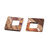 Opaque Resin & Walnut Wood Pendants RESI-T060-52M-2