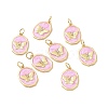 Brass Micro Pave Clear Cubic Zirconia Pendants LS-ZIRC-A020-02G-2