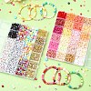 DIY Flat Round Handmade Polymer Clay & Acrylic Beads Bracelets Making Kits DIY-YW0011-08-5