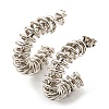 Tarnish Resistant 304 Stainless Steel Arch with Spiral Stud Earrings for Women EJEW-F319-08P-2