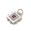 Brass Micro Pave Cubic Zirconia Pendants KK-U033-02P-02-2